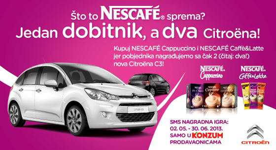 Što to NESCAFE sprema? jedan dobitnik, a dva Citroena!