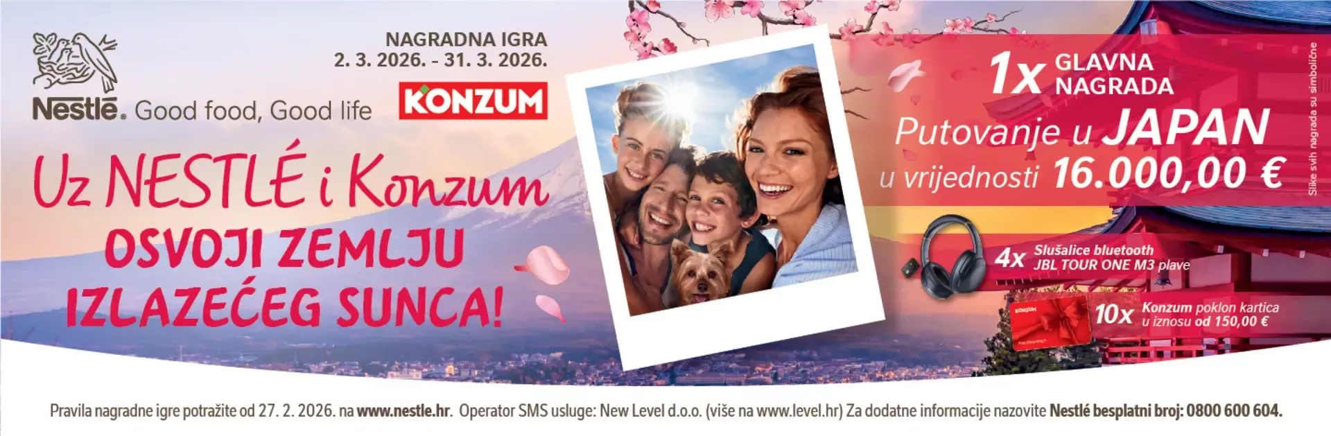 Uz NESTLÉ i Konzum osvoji zemlju izlazećeg sunca!