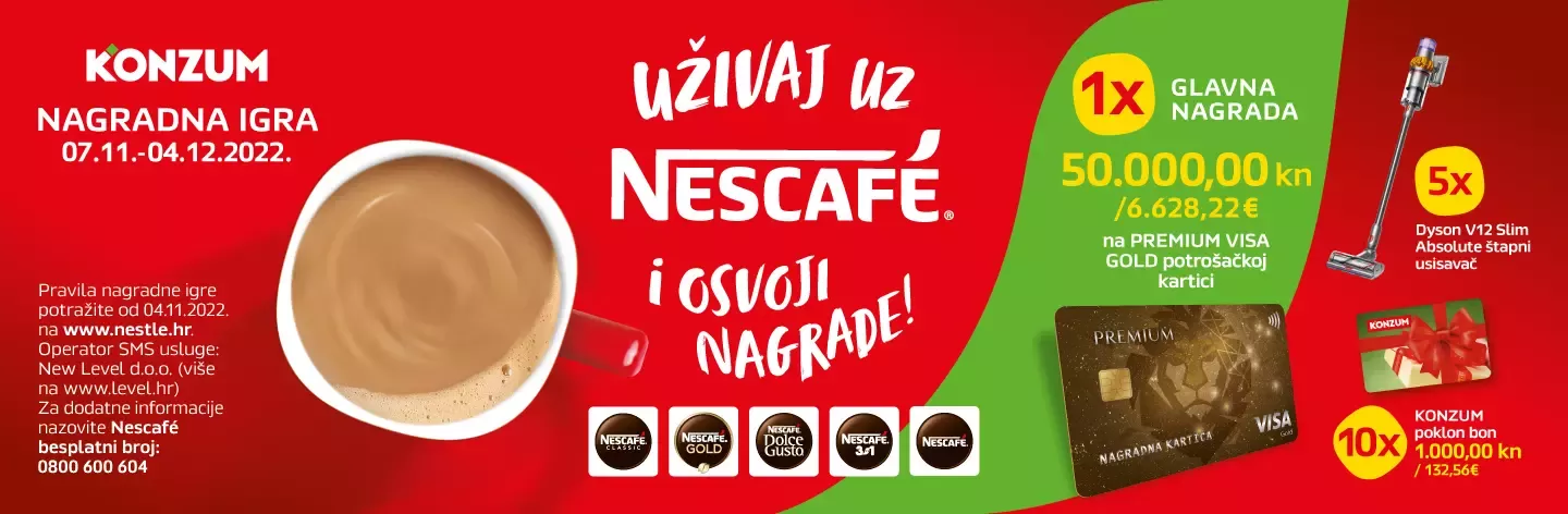 Nagradna igra „Uživaj uz NESCAFÉ & osvoji nagrade!“