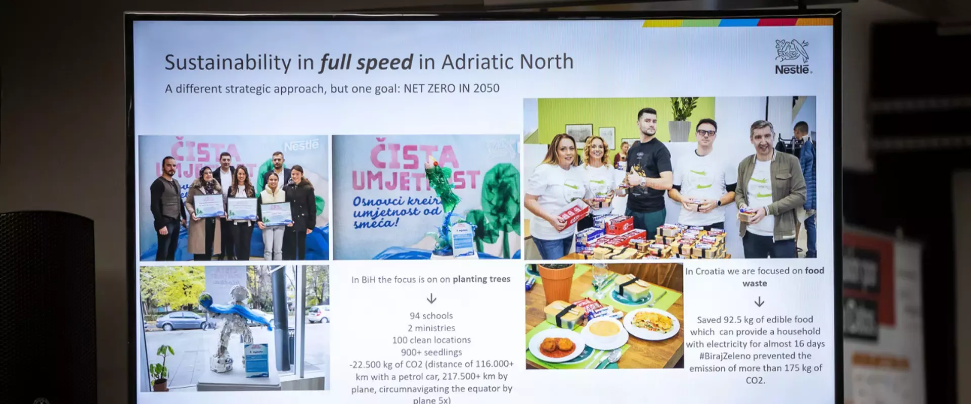 Slide s Nestlé Adriatic prezentacije